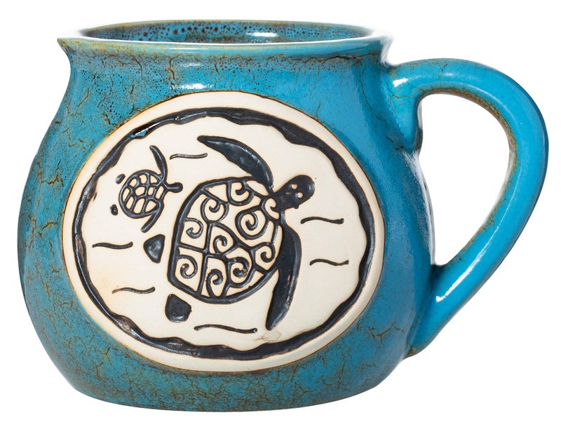 Cape Shore Handcrafted Bean Pot Stoneware 16oz Mug, Multiple Styles Available (Turtle) - Image 1